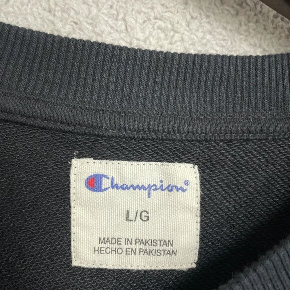 NWOT Champion Men's L Black Crewneck Sweatshirt - Picture 6 of 9